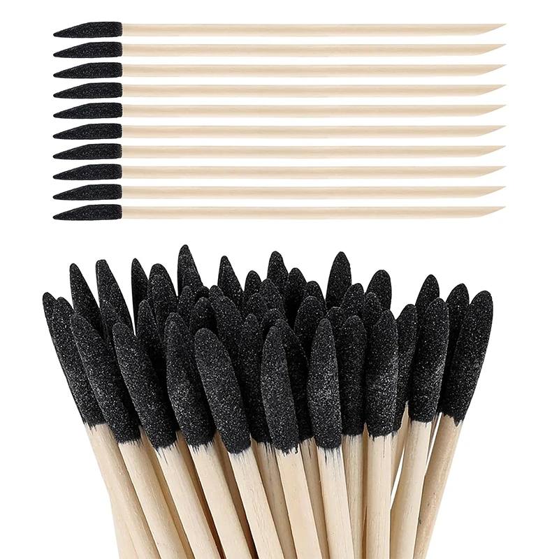 10Pcs Wooden Double Headed Polishing Stick Nail Seam Cleaning Nail Tool Precise Sanding Sticks