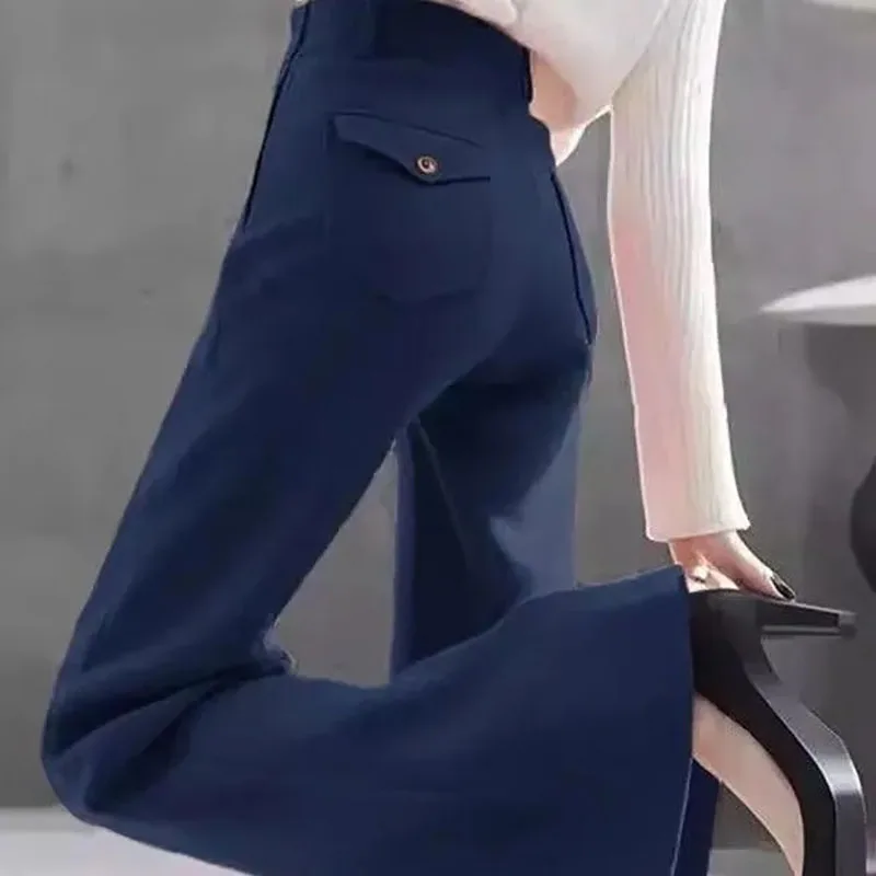 

Модные элегантные женские брюки с высокой талией, высококачественные костюмные брюки с микро-стрейчем, универсальные, 2026 год