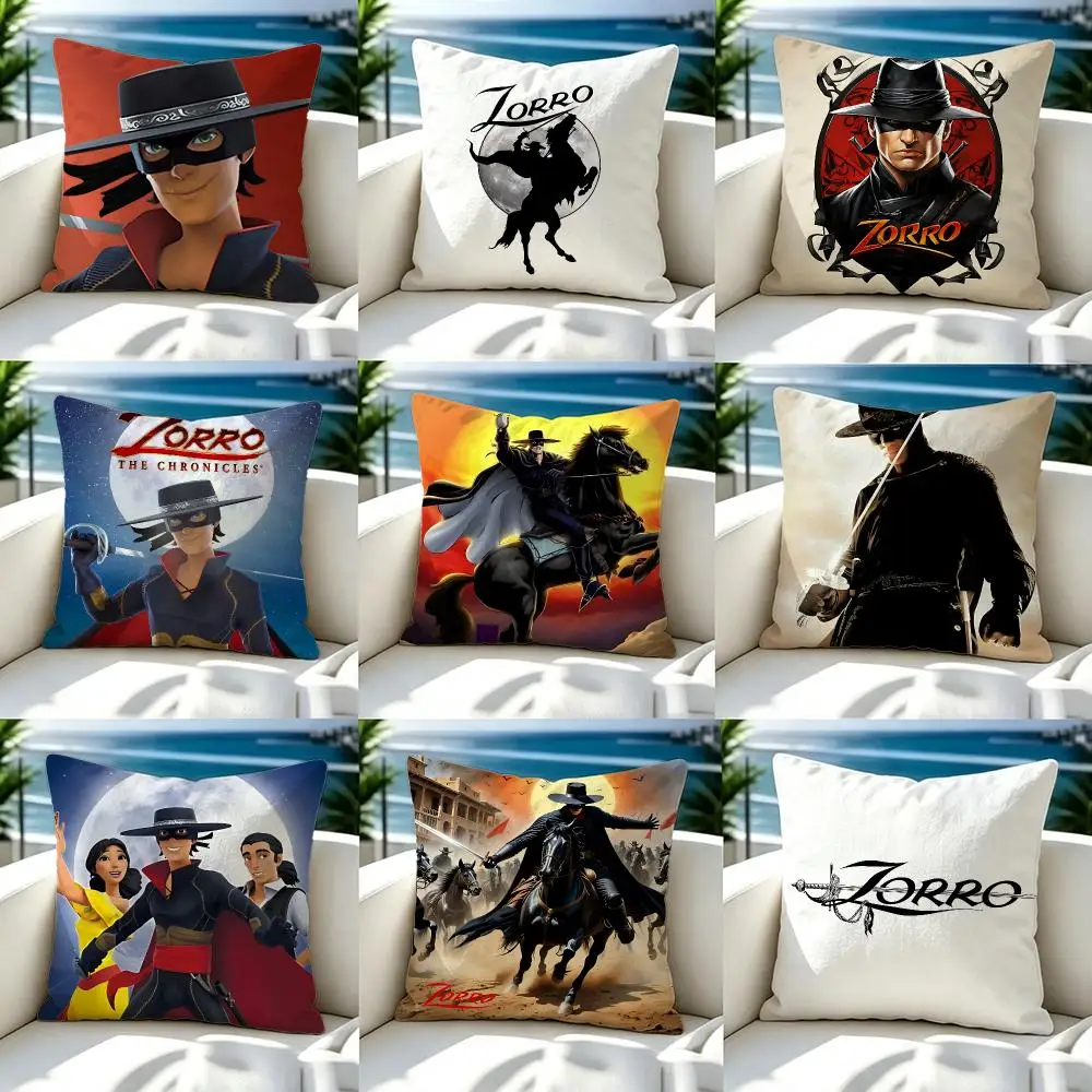Anime Zorro The LegendS Cushion Cover Soft Pillow Cover Two‑Side Printing Throw Pillow Case for Sofa Pillowcase Home Decoration
