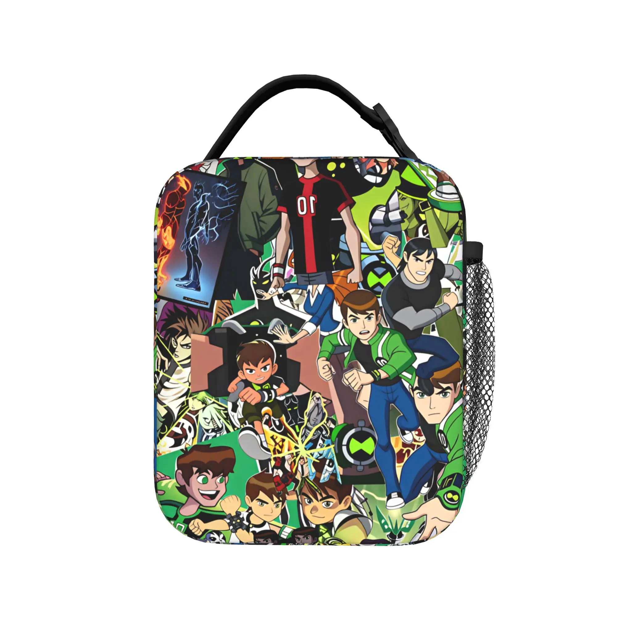 Ben 10 Cartoon Animation Lunch Bag Outdoor Picnic Lunch Box For Child Thermal Tote Handbags Waterproof Portable Cooler Bag