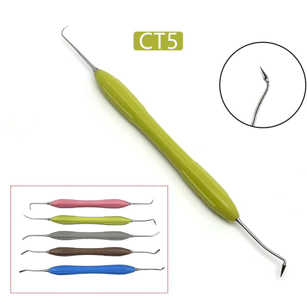 Silicone Handle Dental Resin Filler Instrument, Composite Aesthetic Restoration Knife for Dental Restorative Work