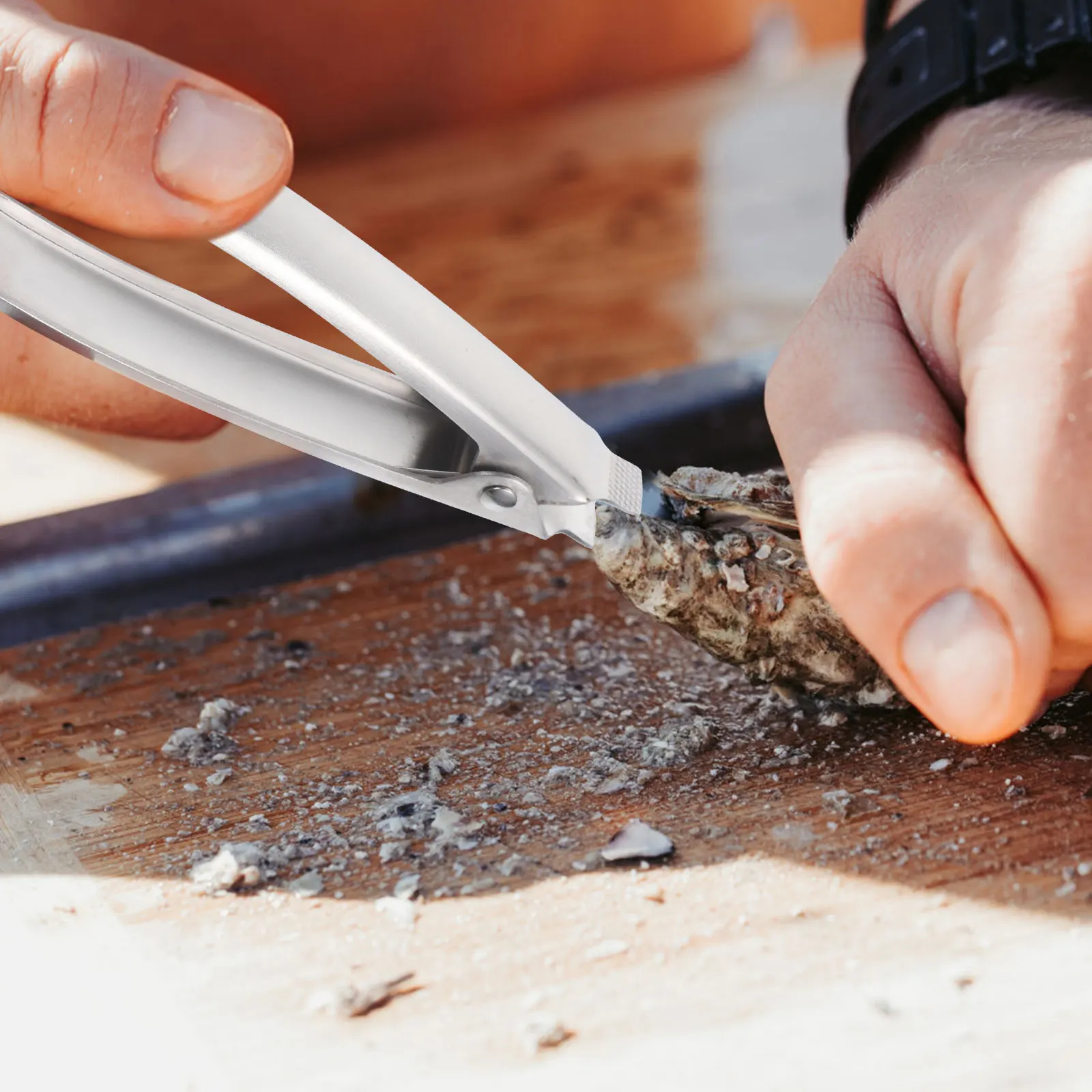 

1Pcs Clam Opener Stainless Steel Rustproof Seafood Tool Kitchen Gadget Shellfish Opener Seafood Tools Oyster Shucker