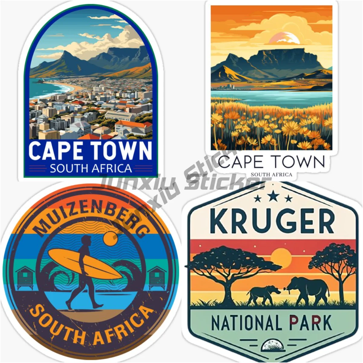SOUTH AFRICA CAPE TOWN MARAKELE KRUGER NATIONAL PARK Scenic Tourism Car Sticker Motorcycle Helmet Trunk Wall Decal