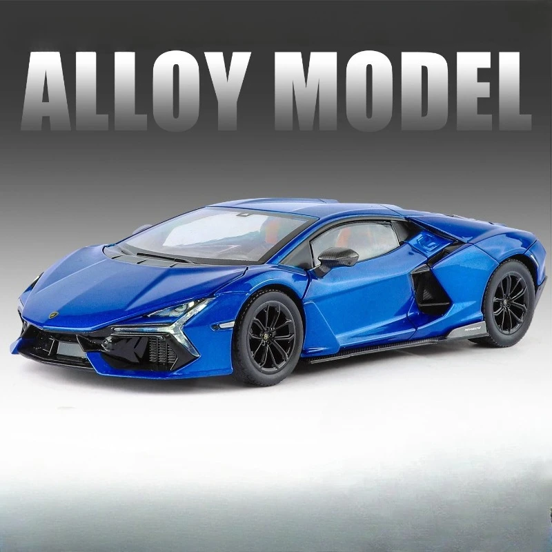 دييكاست سبيكة 1:24 مقياس لامبور ريفولتو سيارة رياضية نموذج الصبي هدية لعبة مجموعة السيارات مصغرة السيارات ديكور المنزل