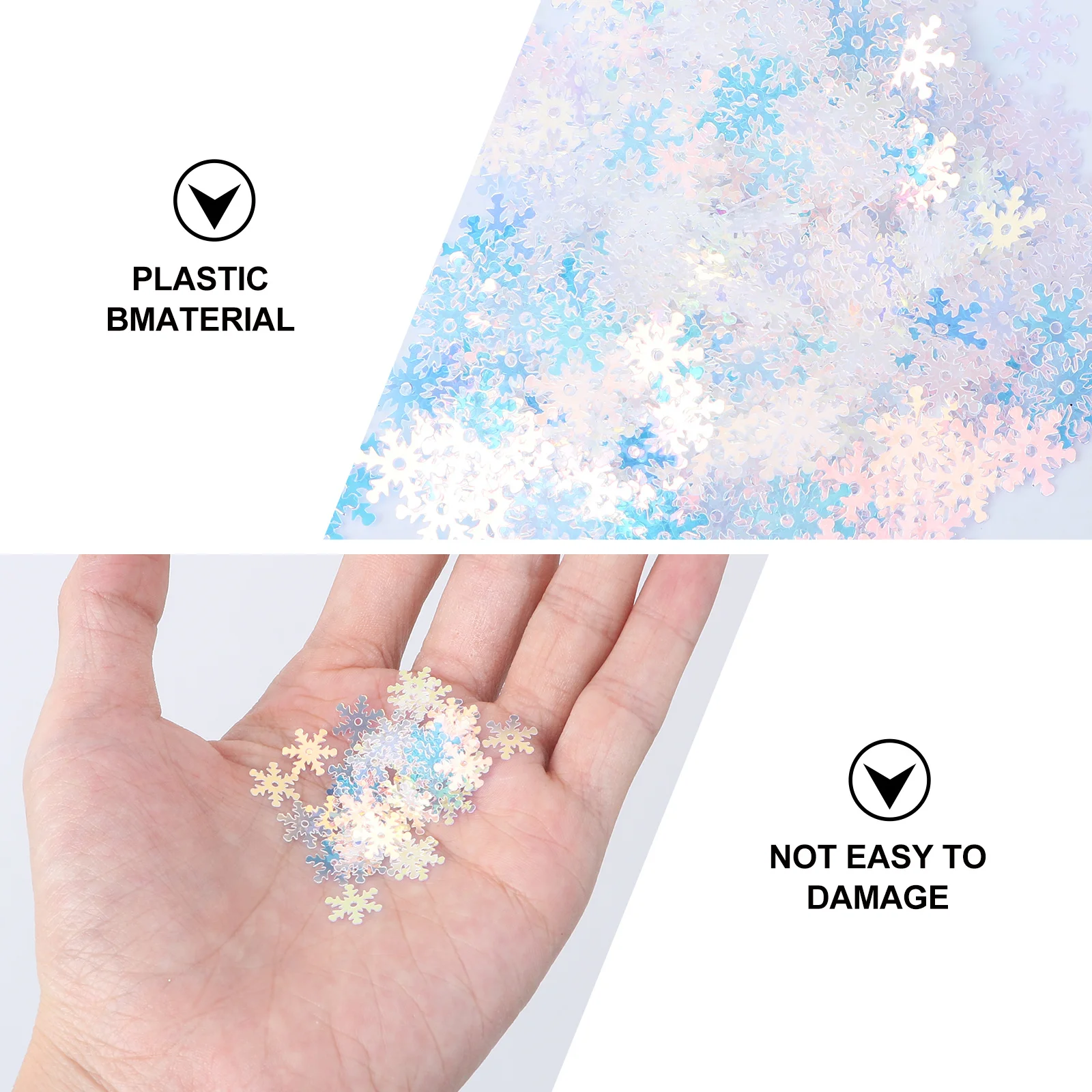 

360pcs Snowflake Confetti Christmas Decorations Holiday Party Wedding Table Centerpiece Xmas Snowflake Confetti
