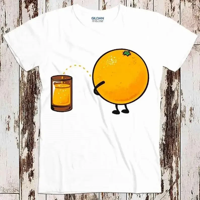 Tasty Orange Juice Peeing Funny Super Cool Best Gift Top Tee T Shirt 8941