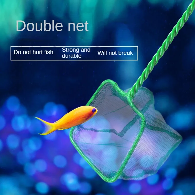 3/4/5/6/8/10/12 Inches Fish Tank Net Portable Fishing Net Spoon Non-slip For 1kg Of Fish Aquarium Accessories Strong Nylon