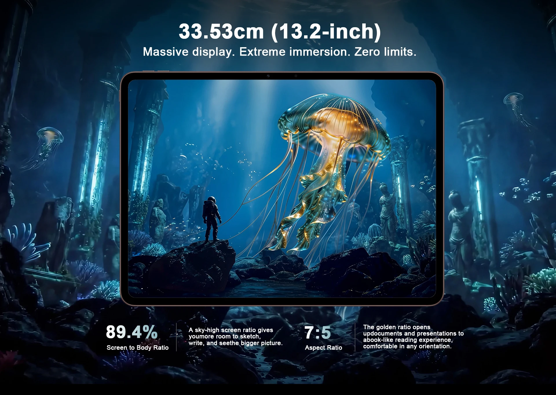 Global Version OnePlus Pad 4 Tablet 13.2" 144Hz 3.4K True Color Display Snapdragon 8 Elite Gen 5 13380mAh Battery Bluetooth 6.0