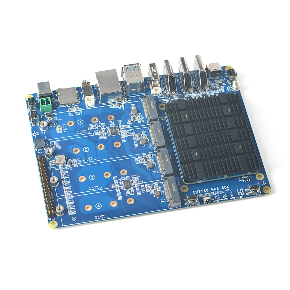 CM3588 Plus NAS Kit 32GB LPDDR5 Rockchip RK3588 Development Board PCIe 2.5G Ethernet Controller supports OpenWrt,Android,Linux