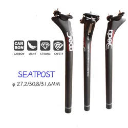 Carbon MTB Seatpost Offset 25mm Mountain Bike Seat Tube 27.2/31.6 Ultra-light Road Bicycle Seat Post Seat Tube Bicycle Parts