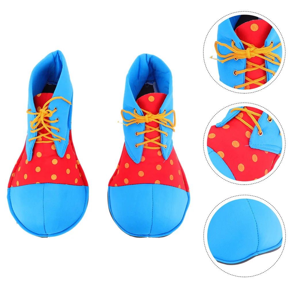 Shoe Clown Costume Halloween Scary Shoes Nose Performance Dress Up Blue Big Child