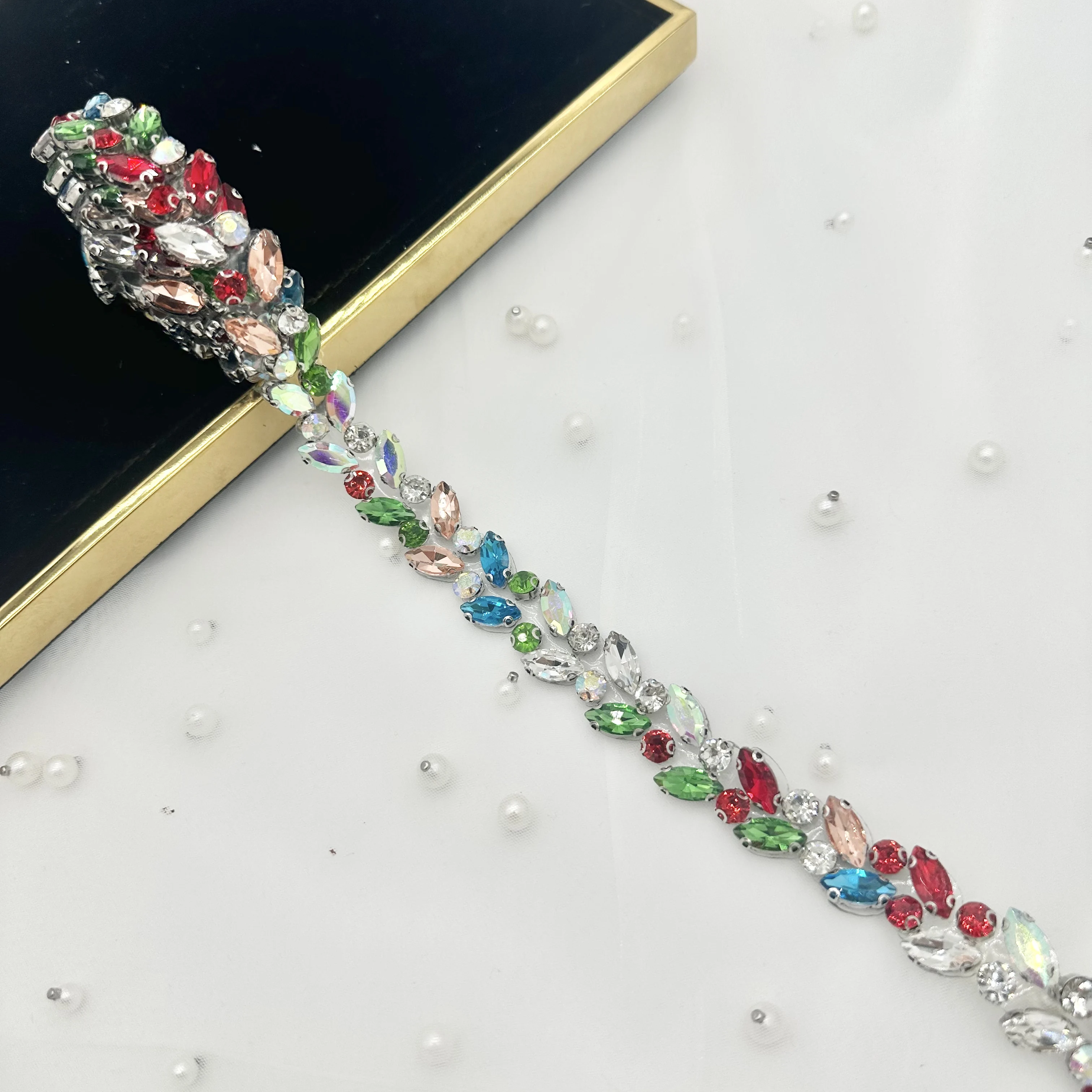 

Зеленый низкотемпературный клей для страз, аксессуары для женских свадебных платьев, материалы для рукоделия, украшения для головных уборов, нашивки на плечи