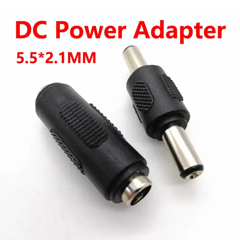 

5/20PCS DC Conversion Head Jack Double Male to Male 5.5*2.1MM Female to Female Panel Mounting Adapter Connector Plug For CCTV