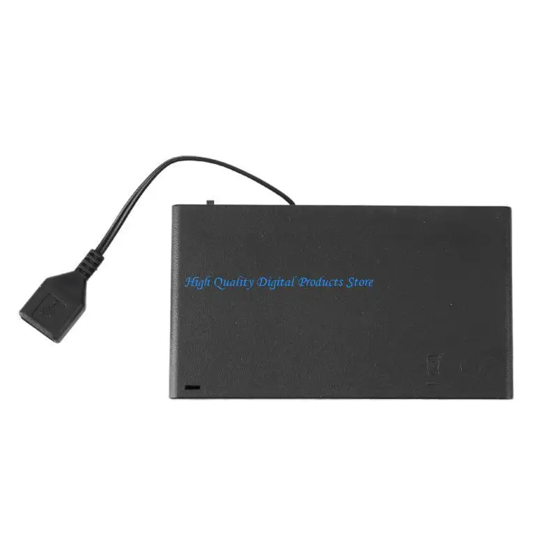 

U2JE AA Battery Case USB Female Slot AA Battery Case Box Case with Cover Led Light