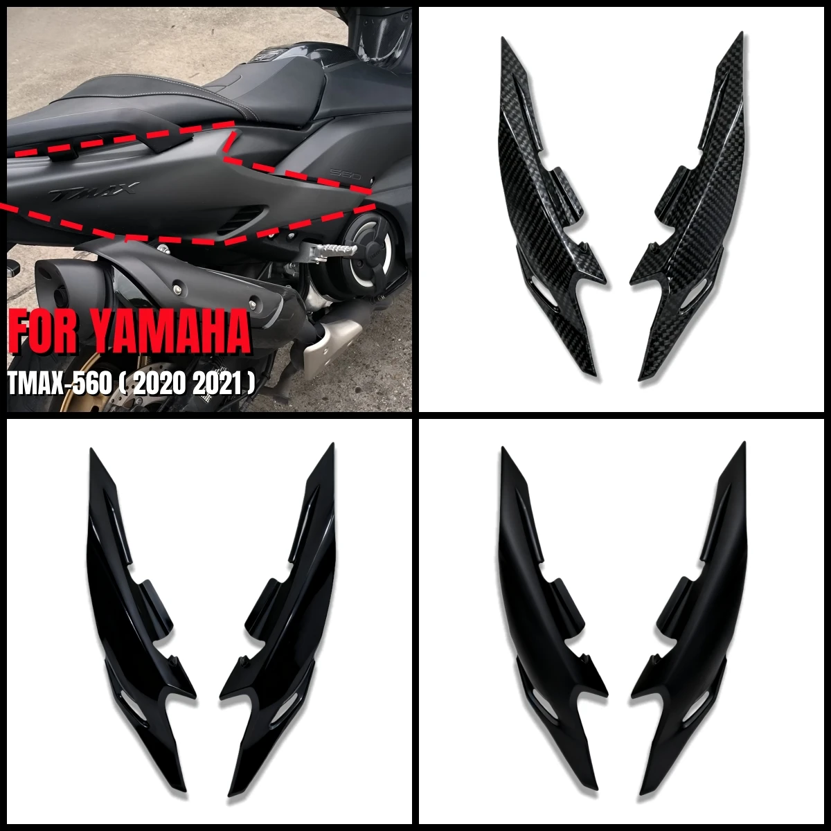 

Для Yamaha TMAX 560 tmax 560 2020 2021, заднее крыло мотоцикла, обтекатель боковой панели, комплект кузова из АБС-пластика