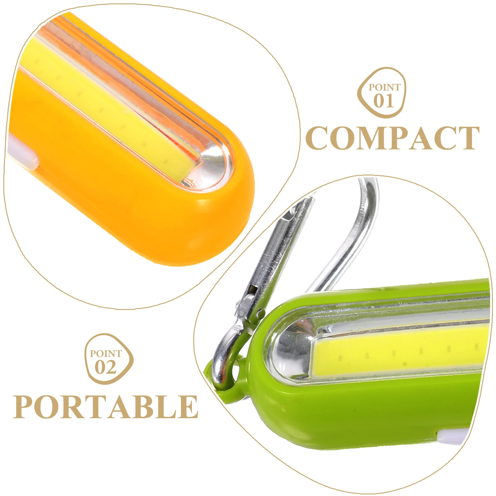 

2 PCS High-light Lighting Key Chain Flashlight Keychains Super Bright to Climb Flashlights Small Camping Ring Torch Keyring