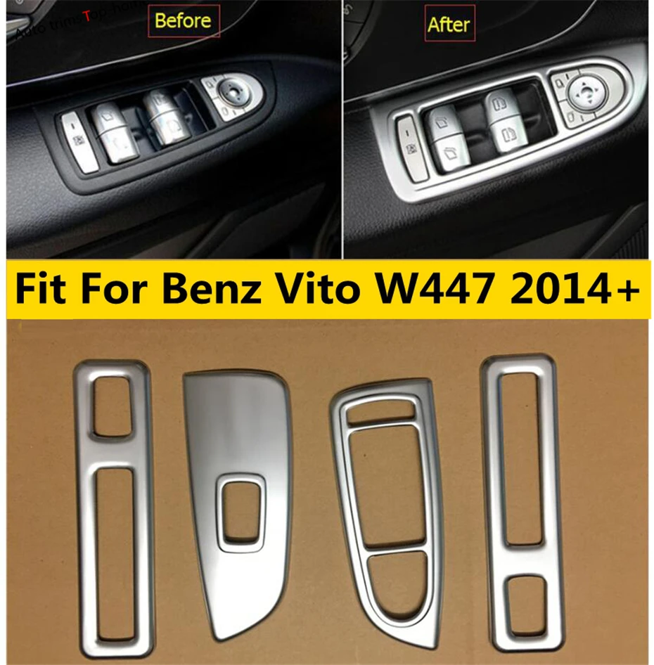 

Door Handle Decoration Panel Surround Window Lift Button Cover Trim Fit For Mercedes-Benz Vito W447 2014 - 2021 Car Accessories