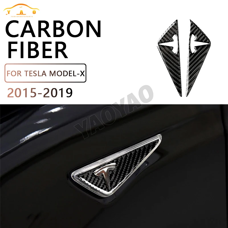 

Carbon Fiber For Tesla Model X 2016-2020 Side Camera Cover Sticker Leaf Board Car Accessories