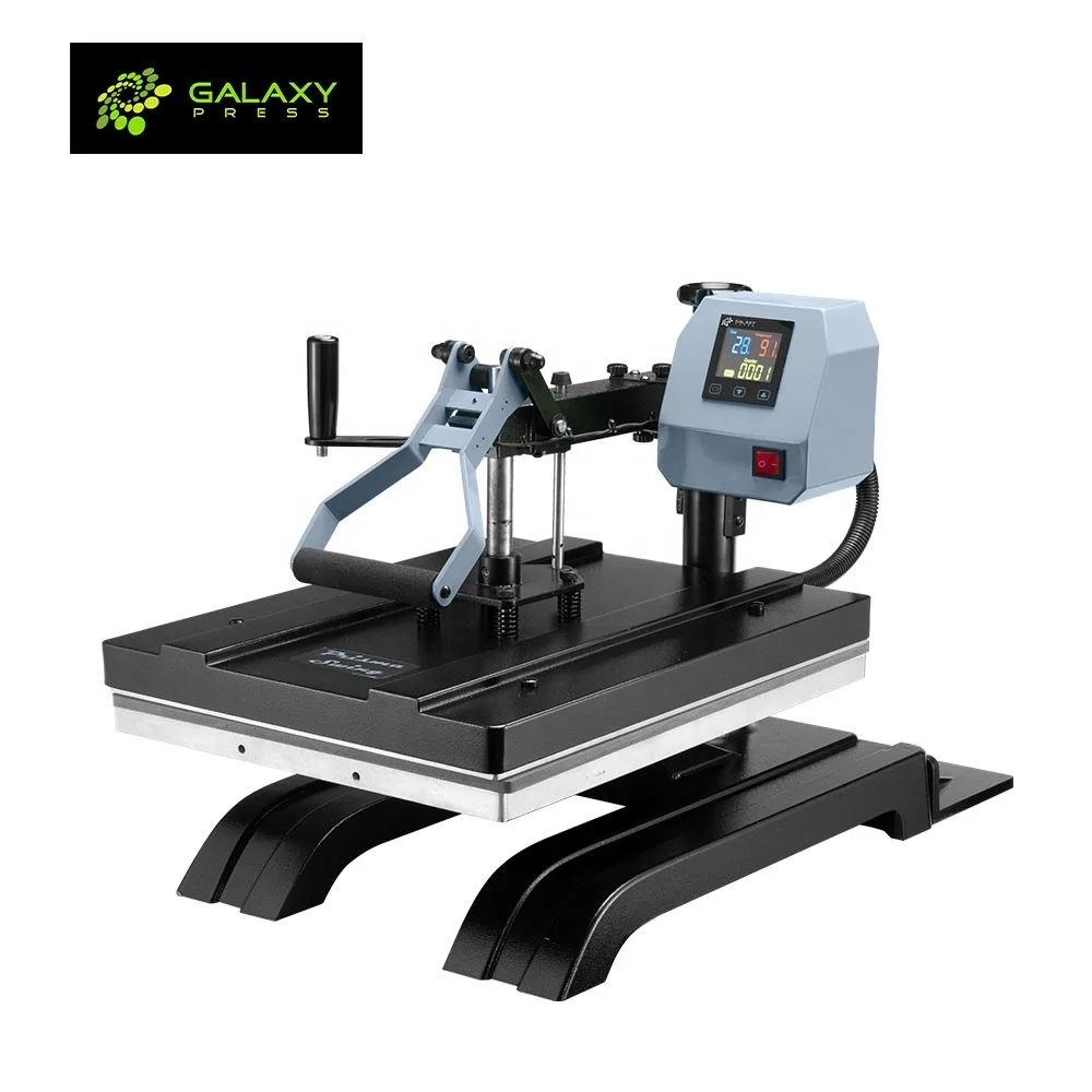 Galaxy Wholesale Sublimation Heat Press Machine 16X20 Swing Light Ramlock Manual Transfer Dtf Heat Press For  T-Shirt Clothes