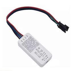 AIPIN-SP110E Celular Bluetooth App Controller, SPI Signal, compatível com todos os tipos de LED Strip Light, ajustável, branco