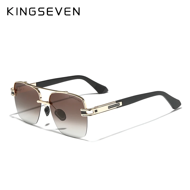 KINGSEVEN New Design Sunglasses For Men Polarized Gradient Sun glasses Women Men Square  UV400 New Driving Eyewear For Men