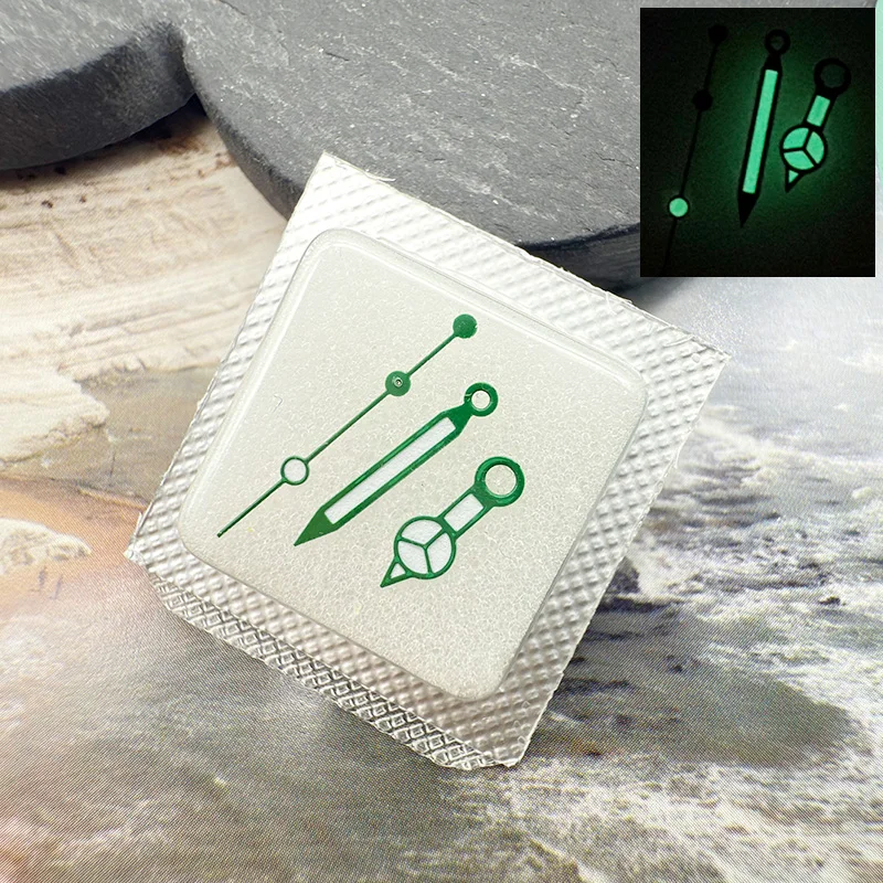 

NH35 Watch Hands Green Luminous 8*12*12mm Hands Fits NH35 NH36 4R35 4R36 7S26 Movement SKX007 SRPD SKX009 Watch parts Hands Kit