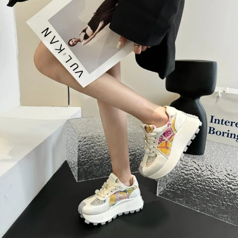 summer 2024 New Fashion Summer Woman Casual Shoes For Woman Platform Sneakers Female Lace up Tennis designer shoes