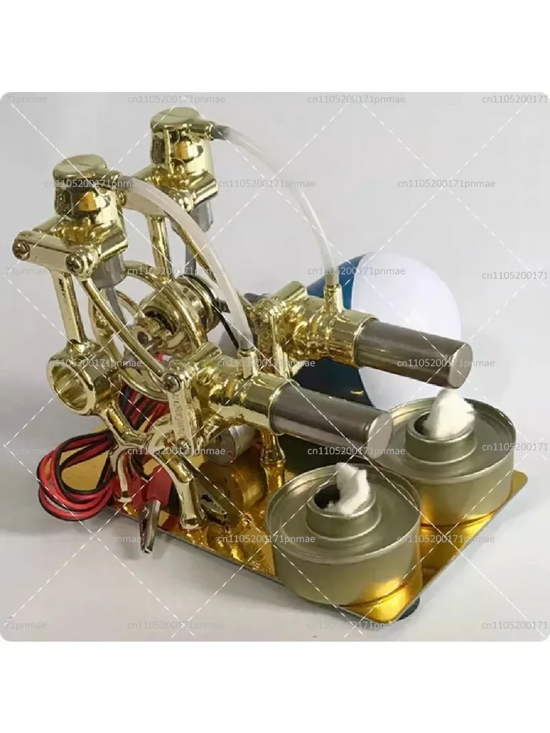 Mini Hot Air Stirling Engine Model Kit DIY Science Toy Educational Steam Power Generator