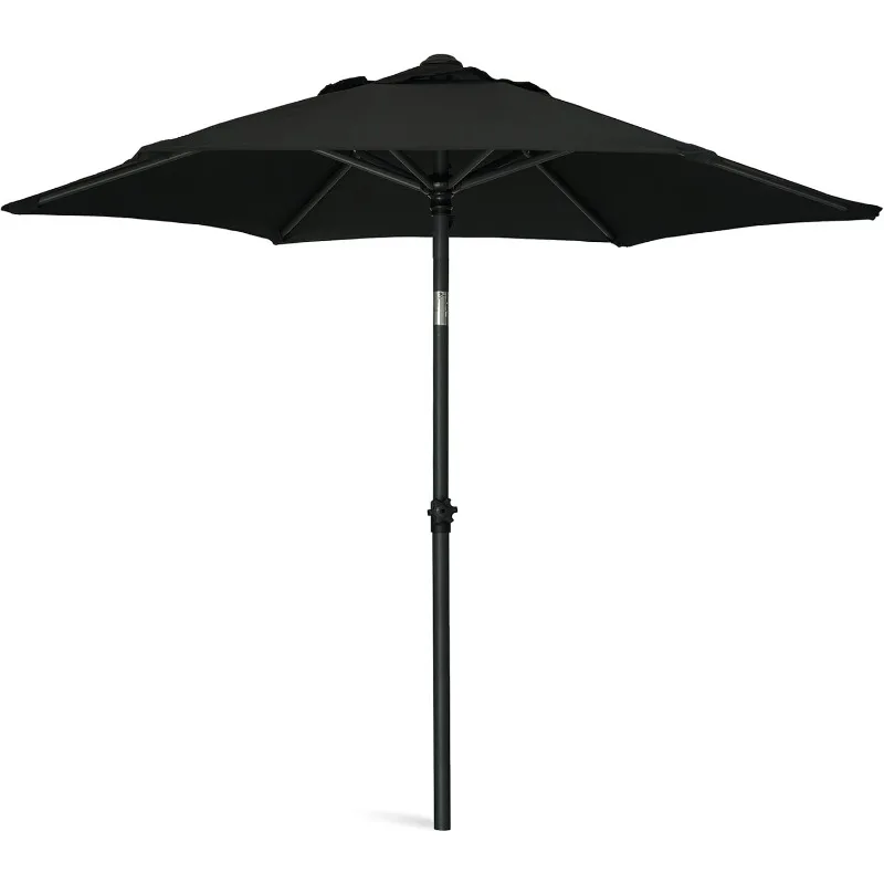 

5.8ft Patio Umbrella Outdoor Table Umbrellas with Push Button Tilt, UPF50+ Premium Steel Pole and Ribs for Deck, Lawn, Ga