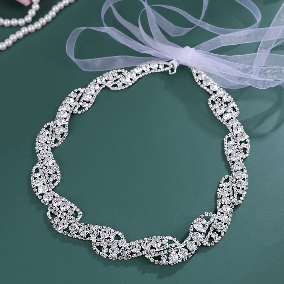 

Hand-Welded Rhinestone Claw Chains for DIY Bridal Waist Cincher, Wedding Dress & Bag Accessories, Embellished Garment Chains