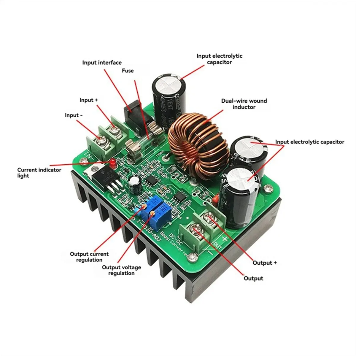 【~ New A88T】600W DC-DC Boost Module Power Supply Step Up Constant Current Voltage 12v-60V to 12v-80V Booster Converter