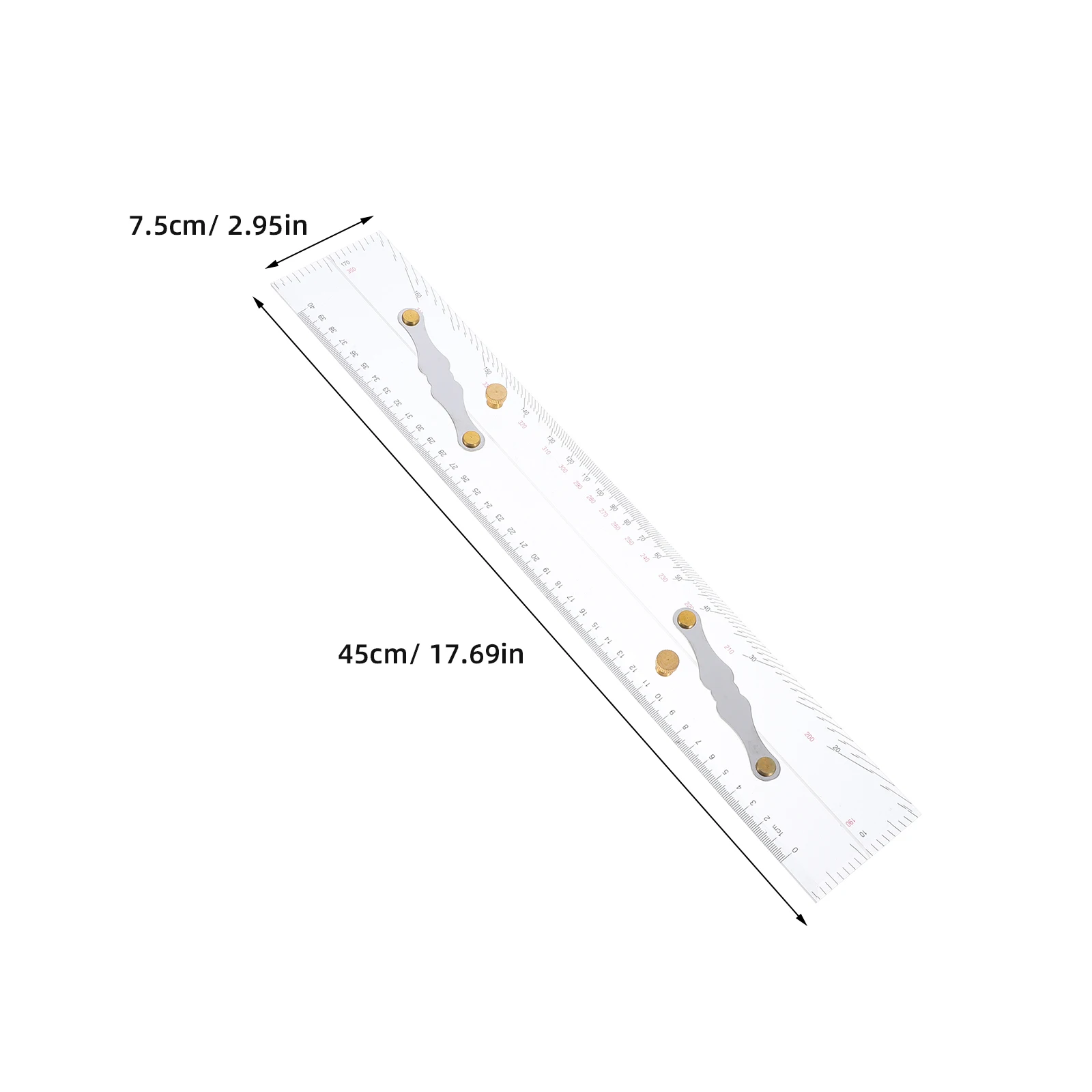 Nautical Parallel Ruler Transparent Acrylic Measuring Tool for Sailing Navigation Coastal Piloting and Marine Research