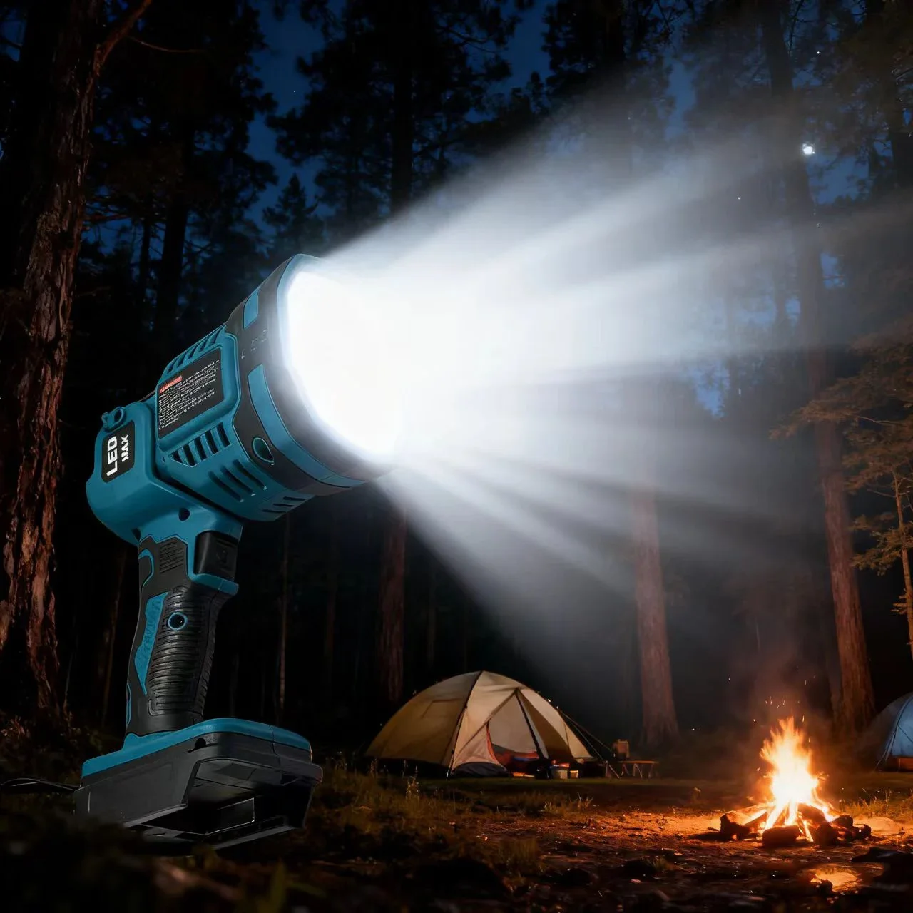 Makita 18V LED Flashlight 3 Modes Cordless Portable Lantern Emergency Spotlight Outdoor Lithium Night Light