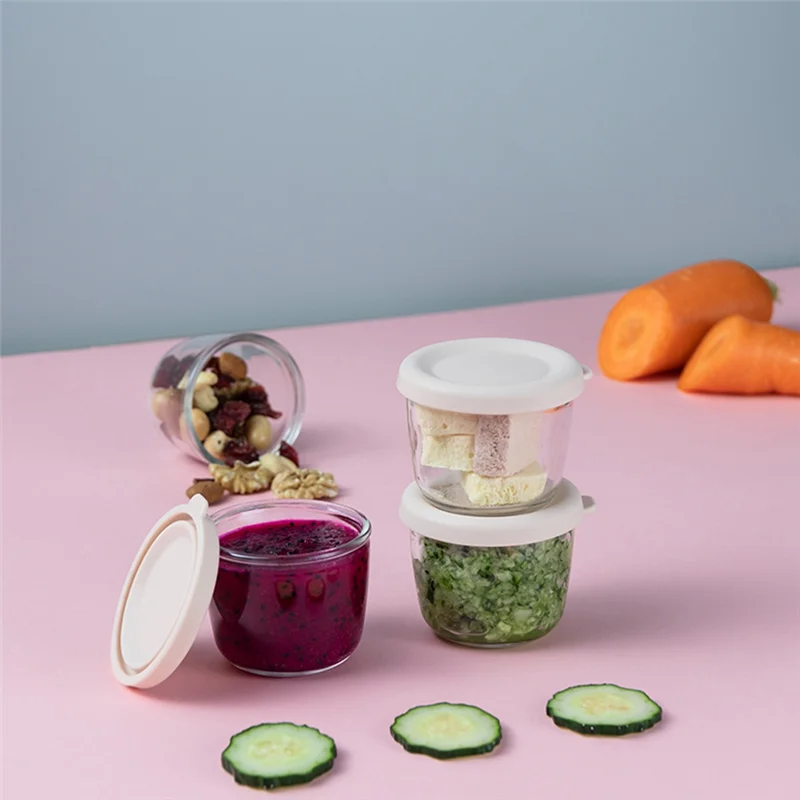 

A45I посуда для дополнительного питания, миска для дополнительного питания для беременных и младенцев, сохраняющая свежесть ребенка, стеклянная коробка для дополнительного питания