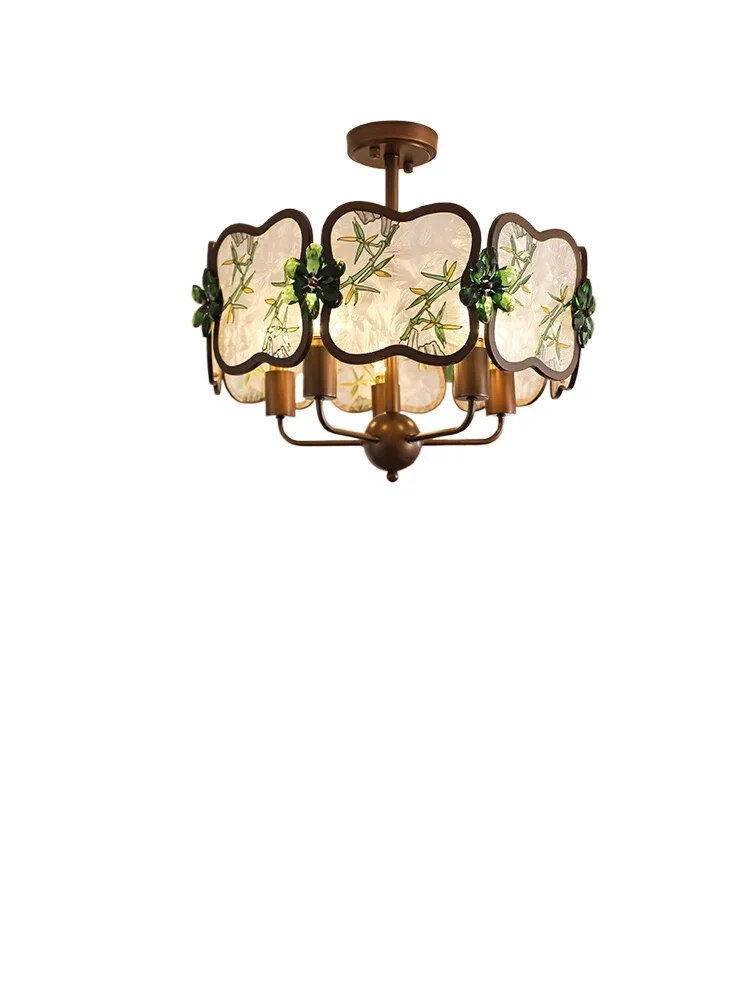 

Потолочный светильник для спальни в стиле ретро, средневековый, эмалированный, в эстетике династии Сун, китайский стиль