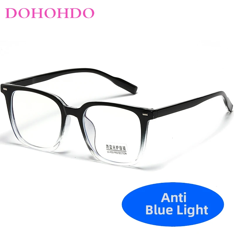 

DOHOHDO Retro Square Anti Blue Light Men Optical Glasses Frames Women Fashion New Computer Acetate Eyeglasses TR90 Glasses Frame