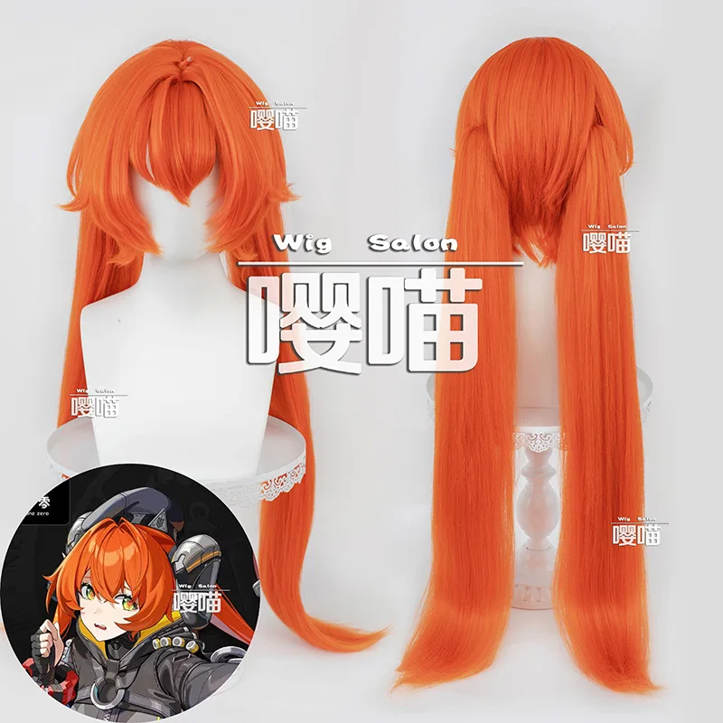 باروكة كوسبلاي من Game Zenless Zone Zero Orphie، شعر برتقالي طويل، مهرجان Obol Squad، ملحقات حفلات الهالوين للنساء والفتيات