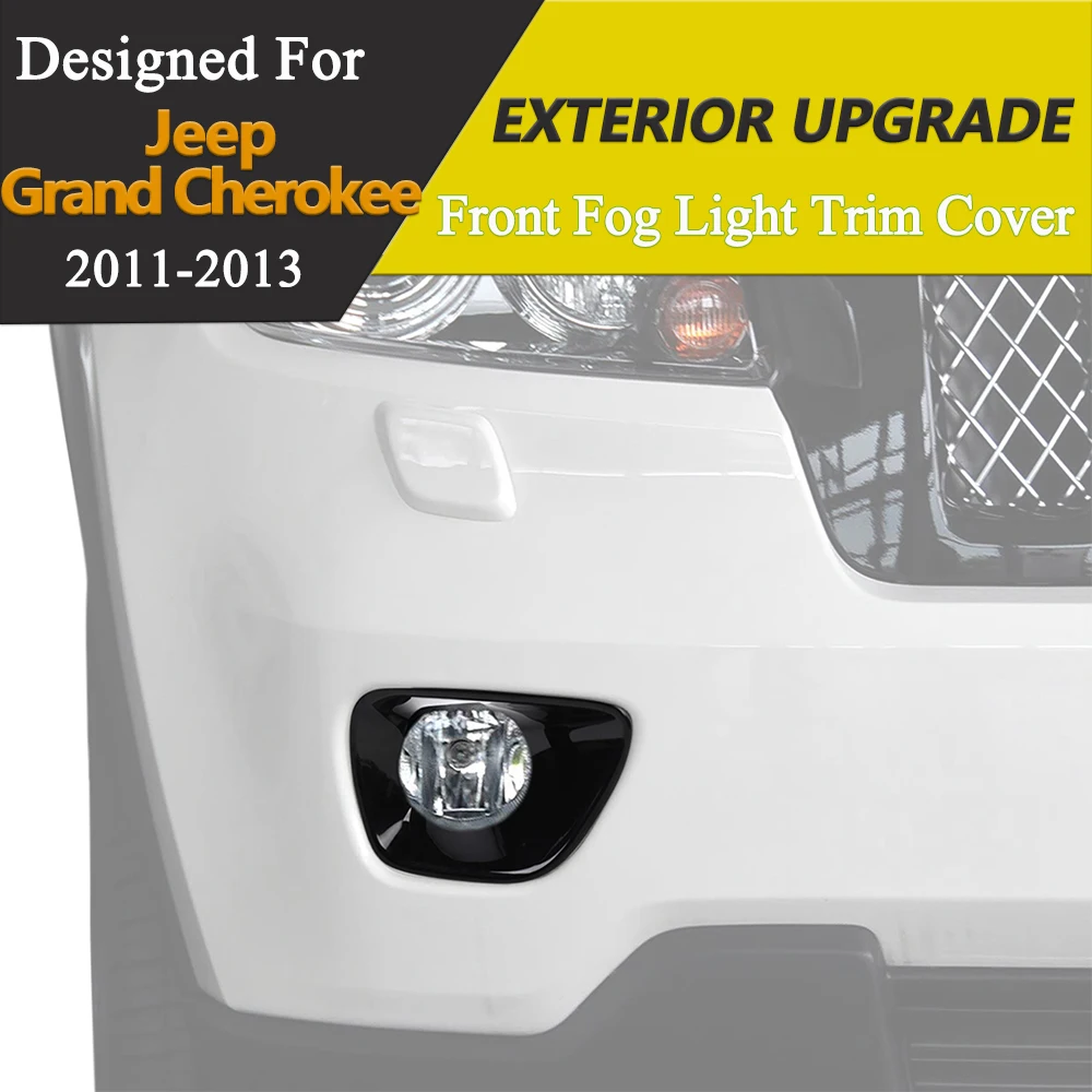 Front Fog Light Cover For Jeep Grand Cherokee 2011 2012 2013 Exterior Fog Lamp Covers Trim Decoration Car Styling Accessories