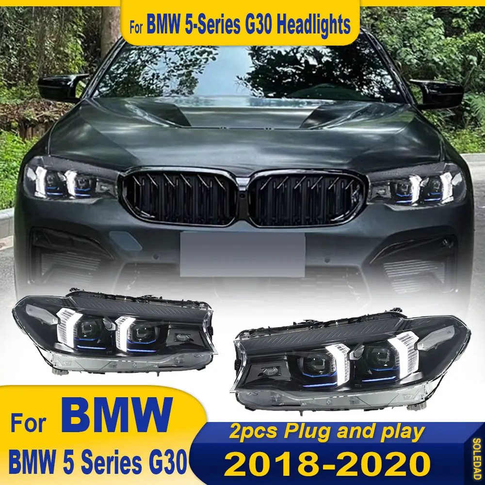 

Светодиодная фара автомобиля для BMW G30 2018-2020 G38 DRL Hella Светодиодная биксеноновая лампа Противотуманные фары Автомобильный аксессуар M5 LCI 525i 530i Тип фары