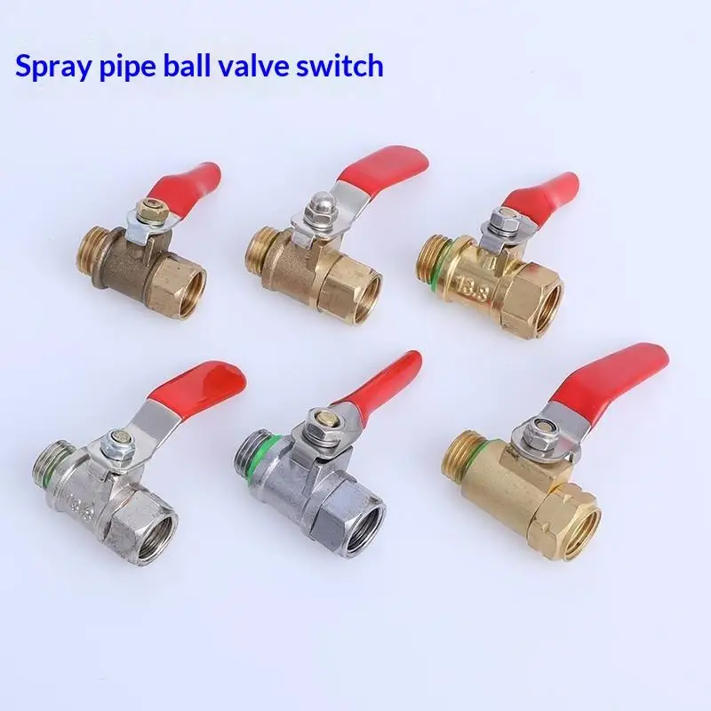Brass Ball Valve Anti-Leak Non-Slip Handle Water Gas Pipe Fitting For Garden Irrigation Sprayer Hose