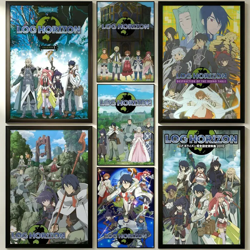 anime Log Horizon Poster Wall Sticker Poster Decal PP Material Self-Adhesive Waterproof for Living Room Home Wall Decor