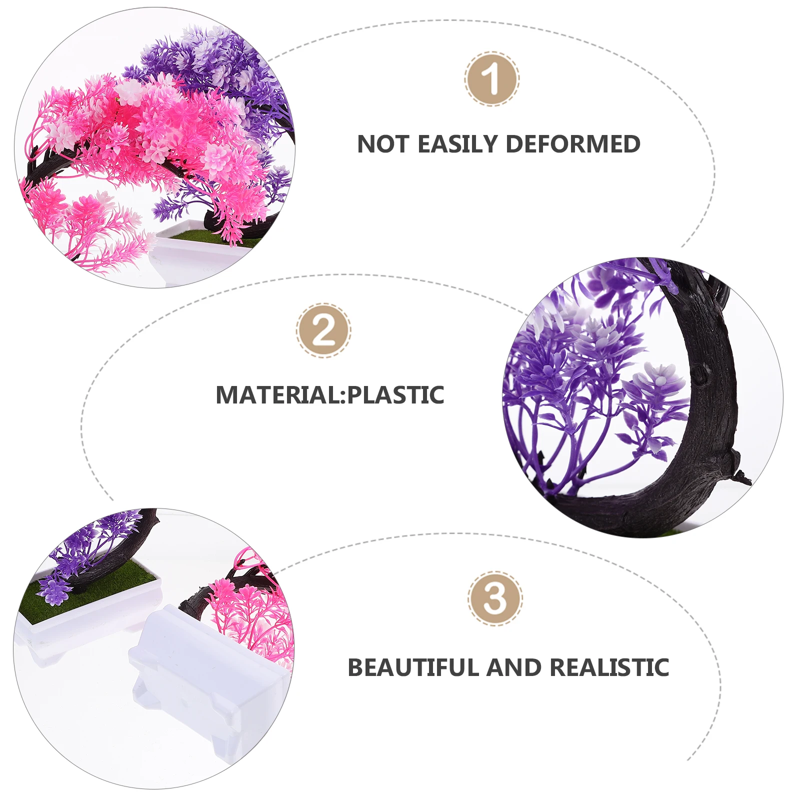 

2pcs Artificial Bonsai Tree Fake Potted Plants Decorative Indoor Outdoor Home Office Garden Desk Decorsmall Plastic Plants Table