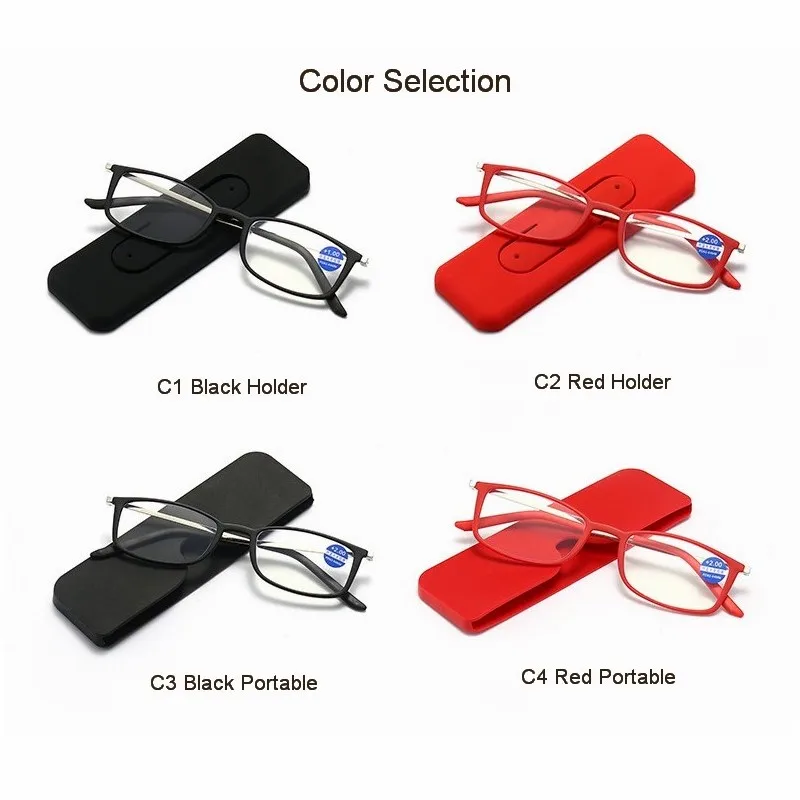 Women Portable Anti-Blue Reading Glasses Men Anti-fatigue Mobile Phone Holder Presbyopia Eyeglasses MYT_0492