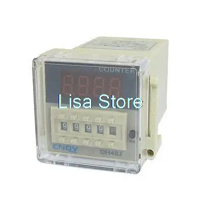 DH48J AC 220V 50/60Hz 8 Pin Terminals 1-999900 Digital Counter Relay