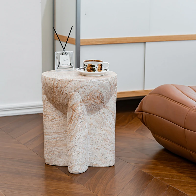 

Журнальный столик из оксида магния, креативный геометрический чайный столик, приставной столик для гостиной, круглый столик для хранения вещей, скандинавская мебель