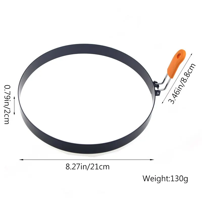 Edelstahl Pfannkuchen Form Ring Antihaft Spiegelei Ring rund Eierform zum Kochen Ei Muffins Kuchen Küche Gadgets