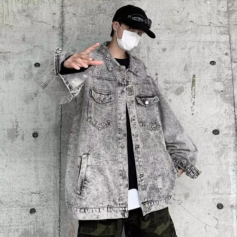 

Мужская джинсовая куртка American Vibe High Street, весна-осень, в японском ретро-стиле, для пар, модная и стильная