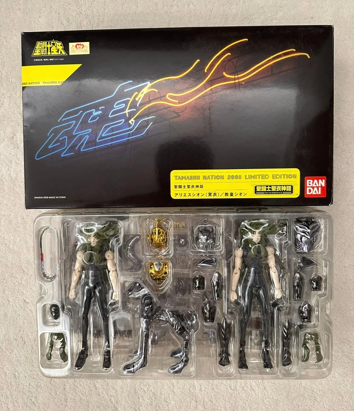 Bandai Red Cloth Saint Cloth Myth Event Exclusive Soul Limited Hades Cloth Shion Pope Black Box Underworld Aries Toy Collection
