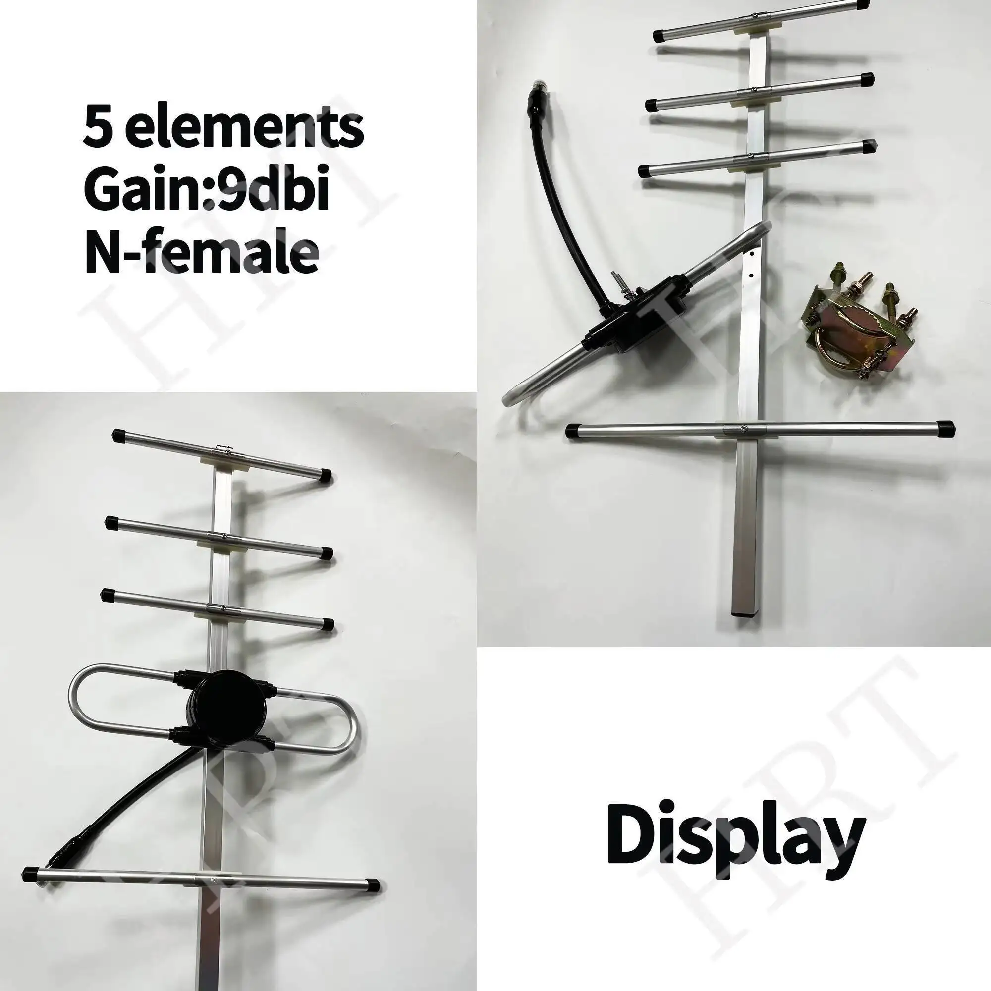 868 ~ 915 ميجا هرتز في الهواء الطلق 5 عناصر هوائي الاتصالات Yagi 9Dbi لنظام Gsm CDMA Lora