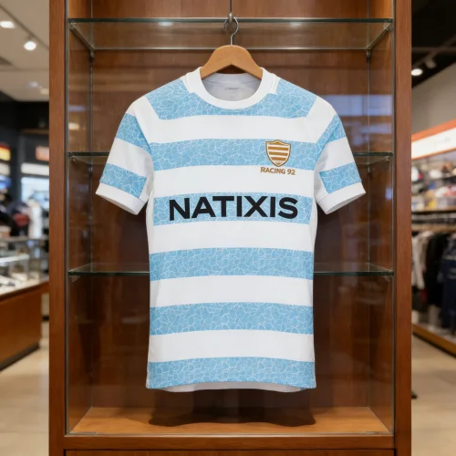 New Arrival Racing 92 Home Rugby Jersey Summer Quick-drying Breathable Short-Sleeve Tee for Match & Daily Wear Family Kids Tees